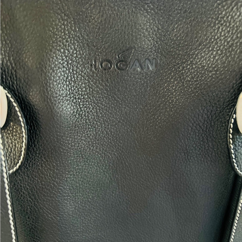 Black Leather Tote Bag